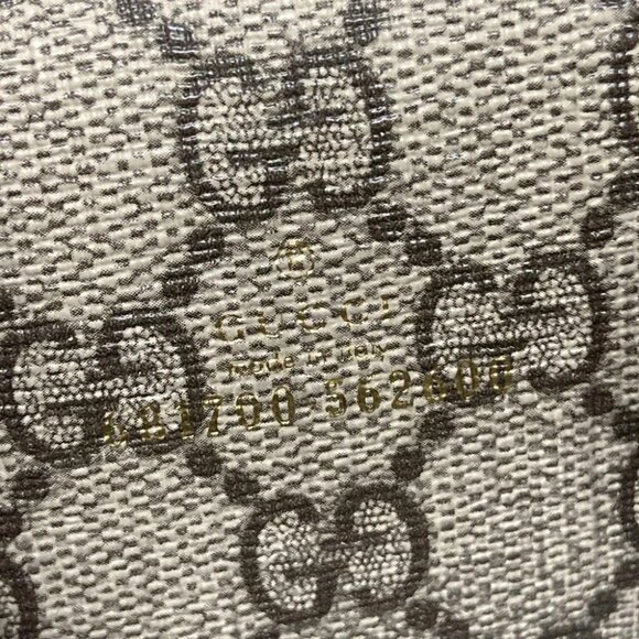 Auth GUCCI The Hacker Project Card Case Wallet 681700 Beige Dark Brown PVC - - Picture 2 of 11